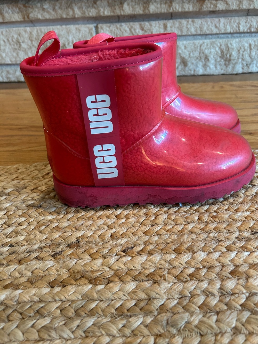 UGG Waterproof Rain + Shearling Pull-On Boots ✨RED✨SO Cute & Comfy!
